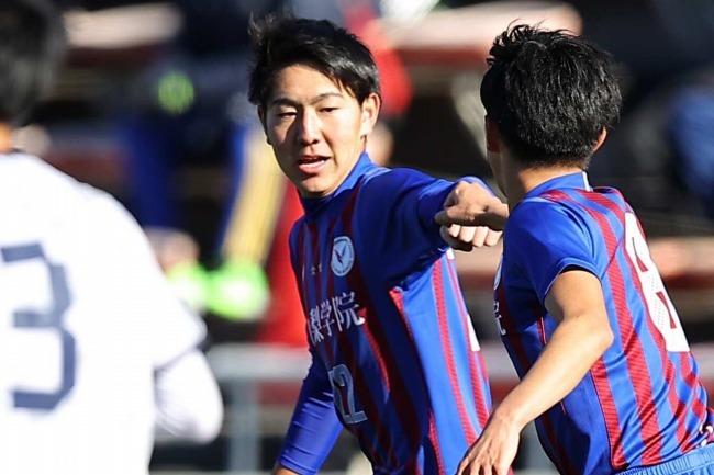 想定外”で出場した3年生・加藤豪太が決勝ゴール! 山梨学院が3年前の