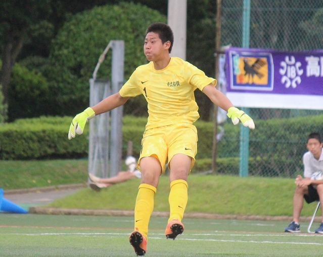 市立船橋　公式戦キーパーユニフォーム 市立船橋高校サッカー部 公式戦用ユニフォーム上下 17番 GK用