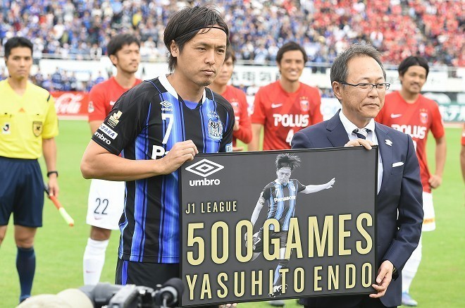 G大阪】J1通算500試合出場の遠藤保仁が「楢崎越え」を誓う