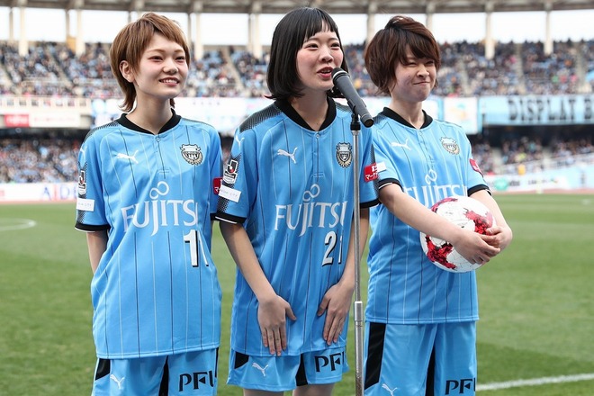 川崎フロンターレ　SHISHAMO 半袖 コラボ ユニフォーム　バンド サッカー 川崎フロンターレ SHISHAMO 半袖 コラボ ユニフォーム バンド サッカー