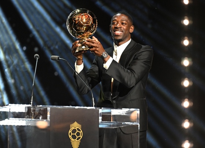 パリSGのフランス代表FWデンベレがバロンドールを初受賞！CL初優勝など