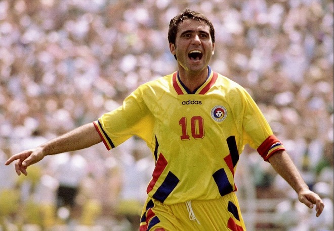 ルーマニア代表ユニフォーム 10ゲオルゲ・ハジ 94年W杯頃 Lサイズ