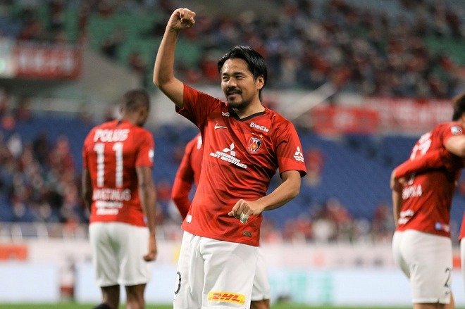 希少サイン入り◎PUMA 浦和レッズ 岡野雅行 7 応援用