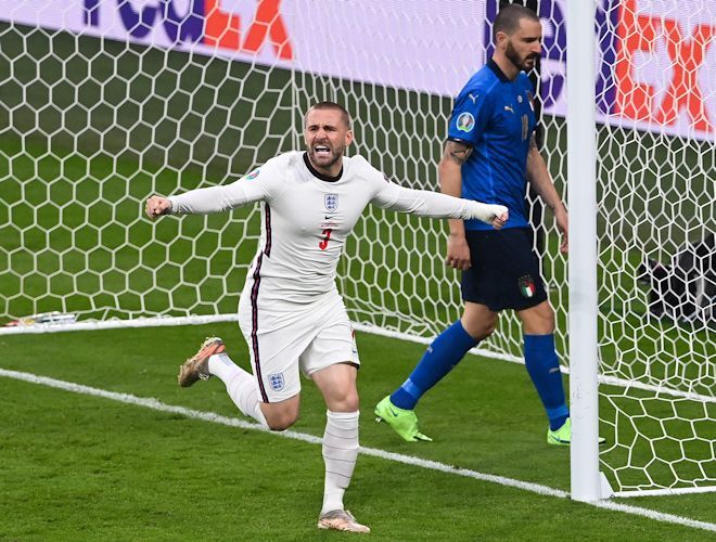 イングランドがショーの鮮烈弾で2分に先制 イタリアをリードして後半へ Euro決勝 サッカーダイジェストweb イングランドがショーの鮮烈弾で2分に先制 イタリアをリードして後半へ Euro決勝 サッカーダイジェストweb